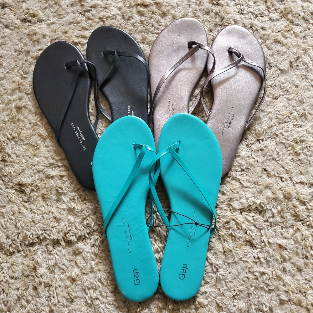 NEW Gap Leather Flip Flop Lot Size 10